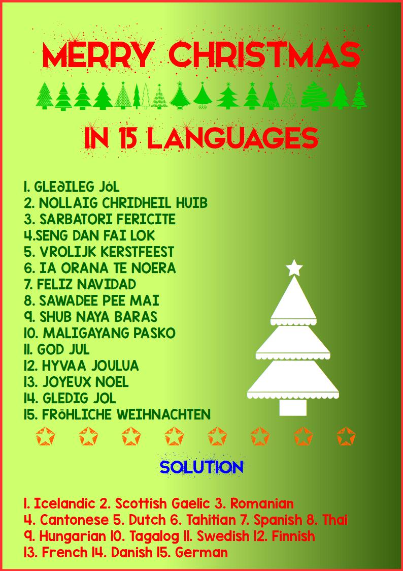 Advent Activity Calendar Day 11 Merry Christmas In 15 Languages 