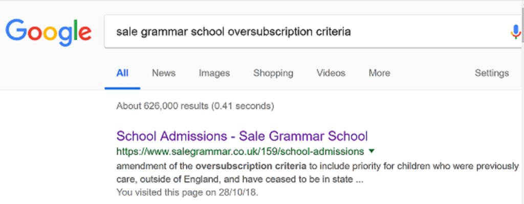 sale grammar oversubscription criteria