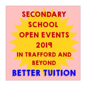 secondary school open events TRAFFORD AND BEYOND
